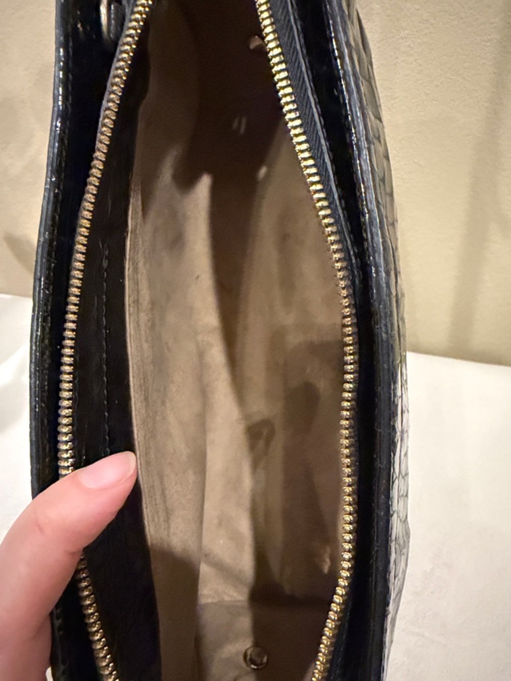 MCM Diamond Patchwork Python Clutch - Picture 6 of 8